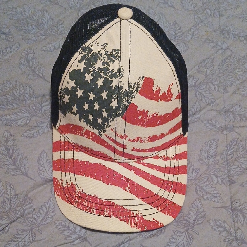 American Flag Unisex Baseball Cap with Adjustable Snap Closure